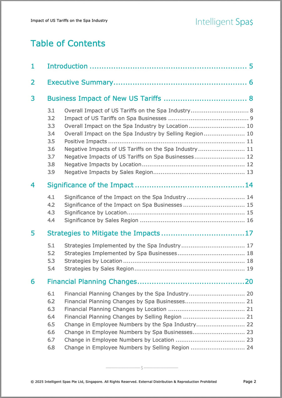 Report - Impact of US Tariffs on the Spa Industry