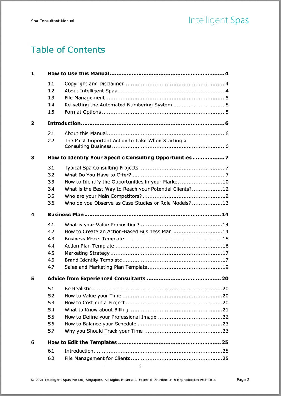 Package: Spa Consultant Manual Plus Mentoring - 5 Hours